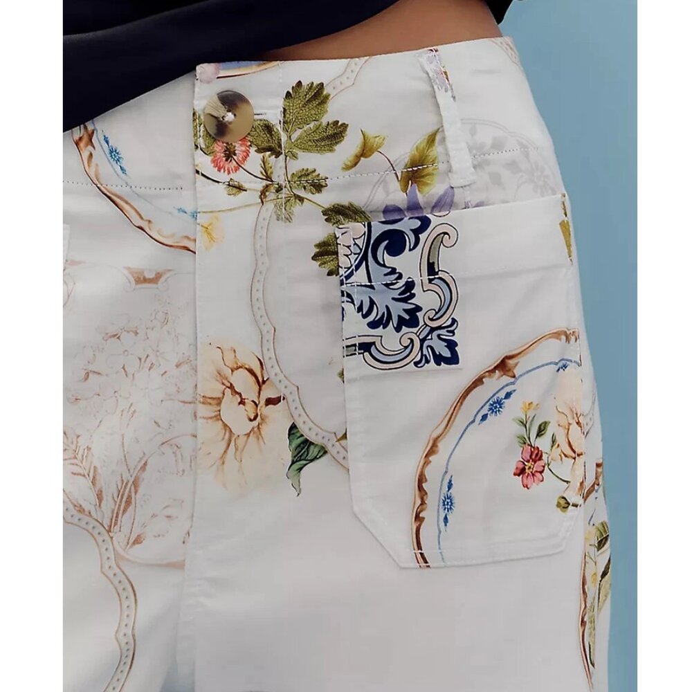 Anthropologie Maeve The Colette Cropped Wide-Leg Trousers Magic Fabric Edition - Picture 3 of 13